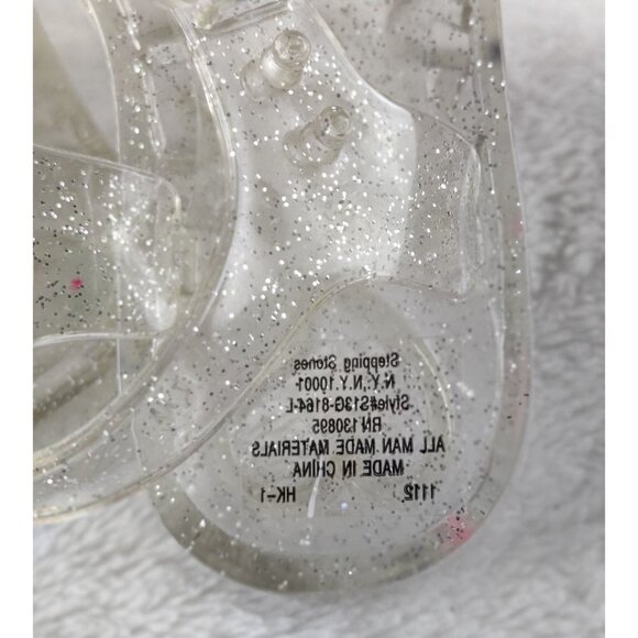 Girls Jelly Sandal Butterfly Clear Glitter Plastic Shoe Stepping Stones - Picture 10 of 12